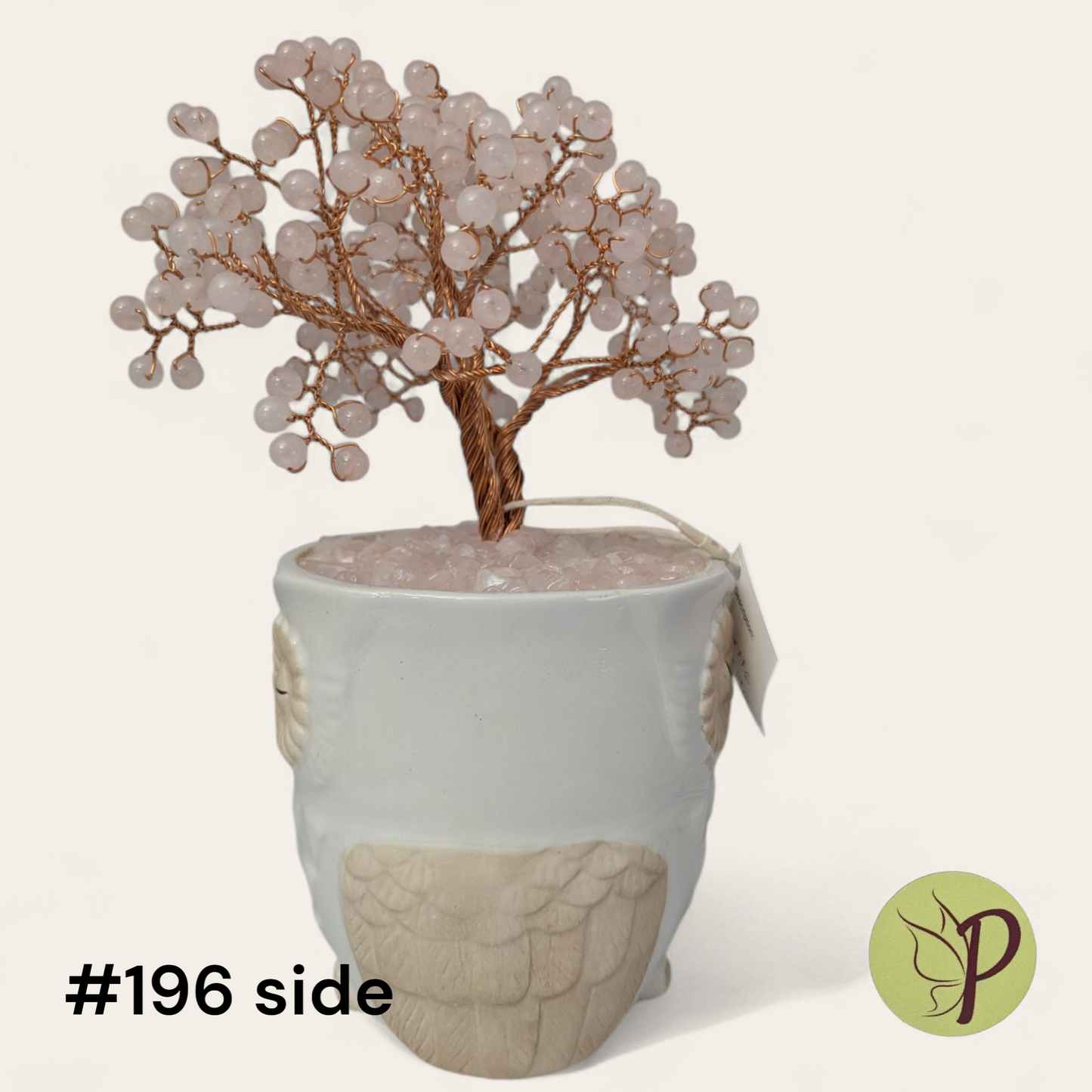 #196 - Rose Quartz Owl