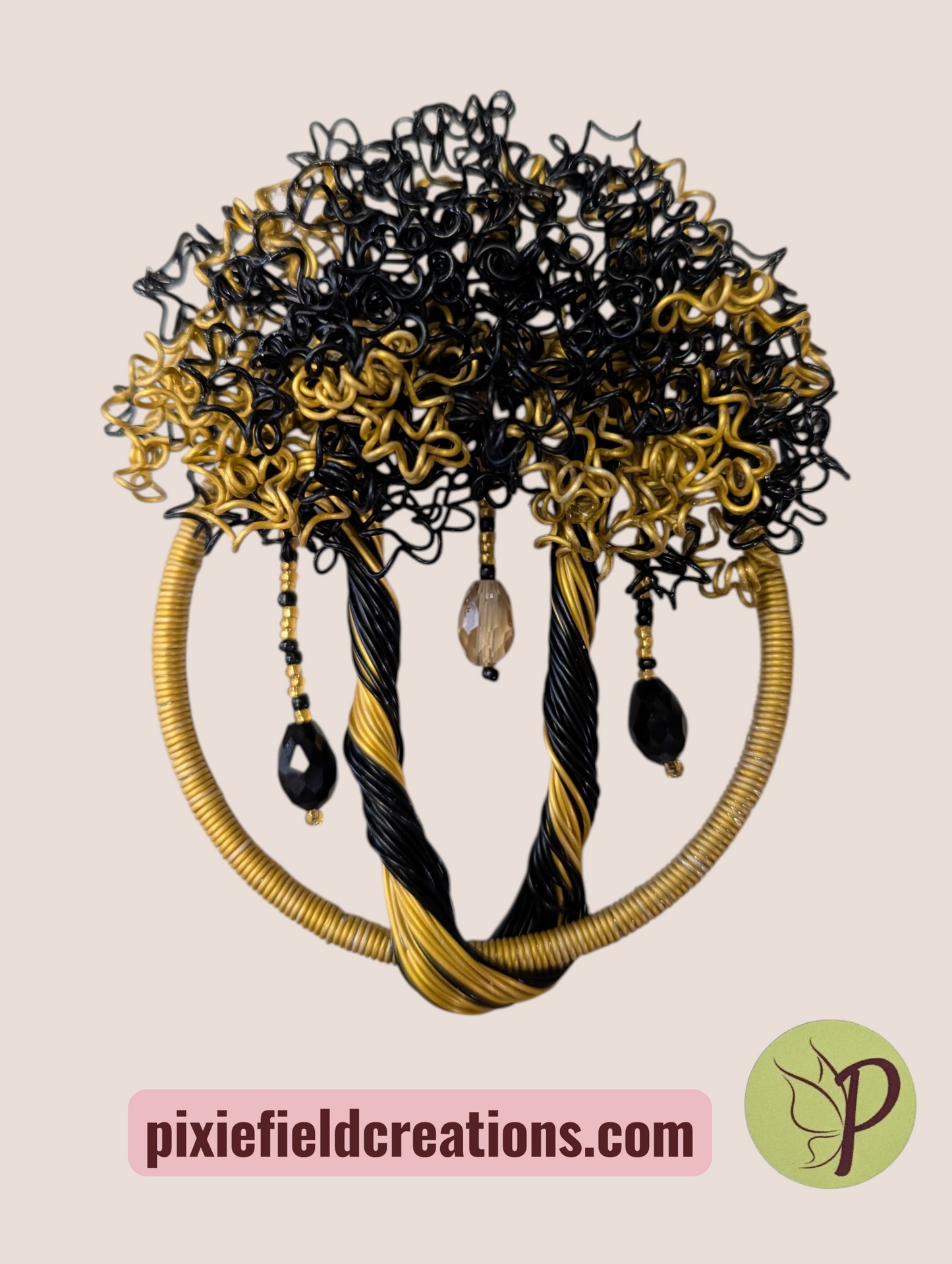 Wall Hanger (small)- Black and Gold