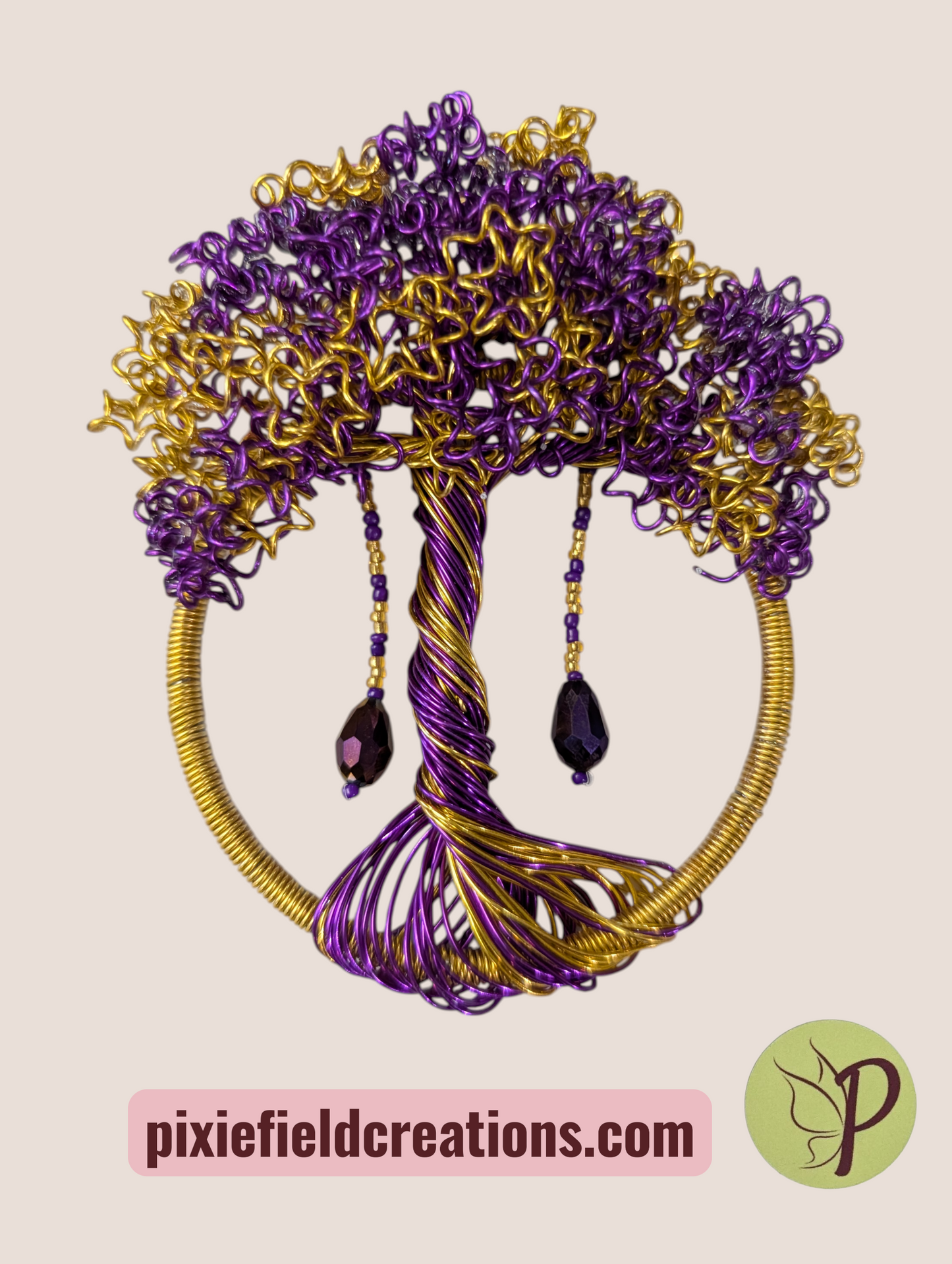 Wall Hanger (small)- Purple and Gold