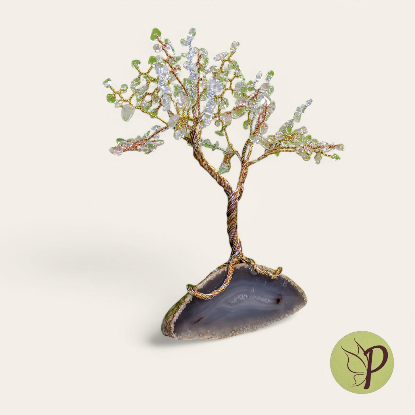 #189 - Clear Quartz with Agate Half