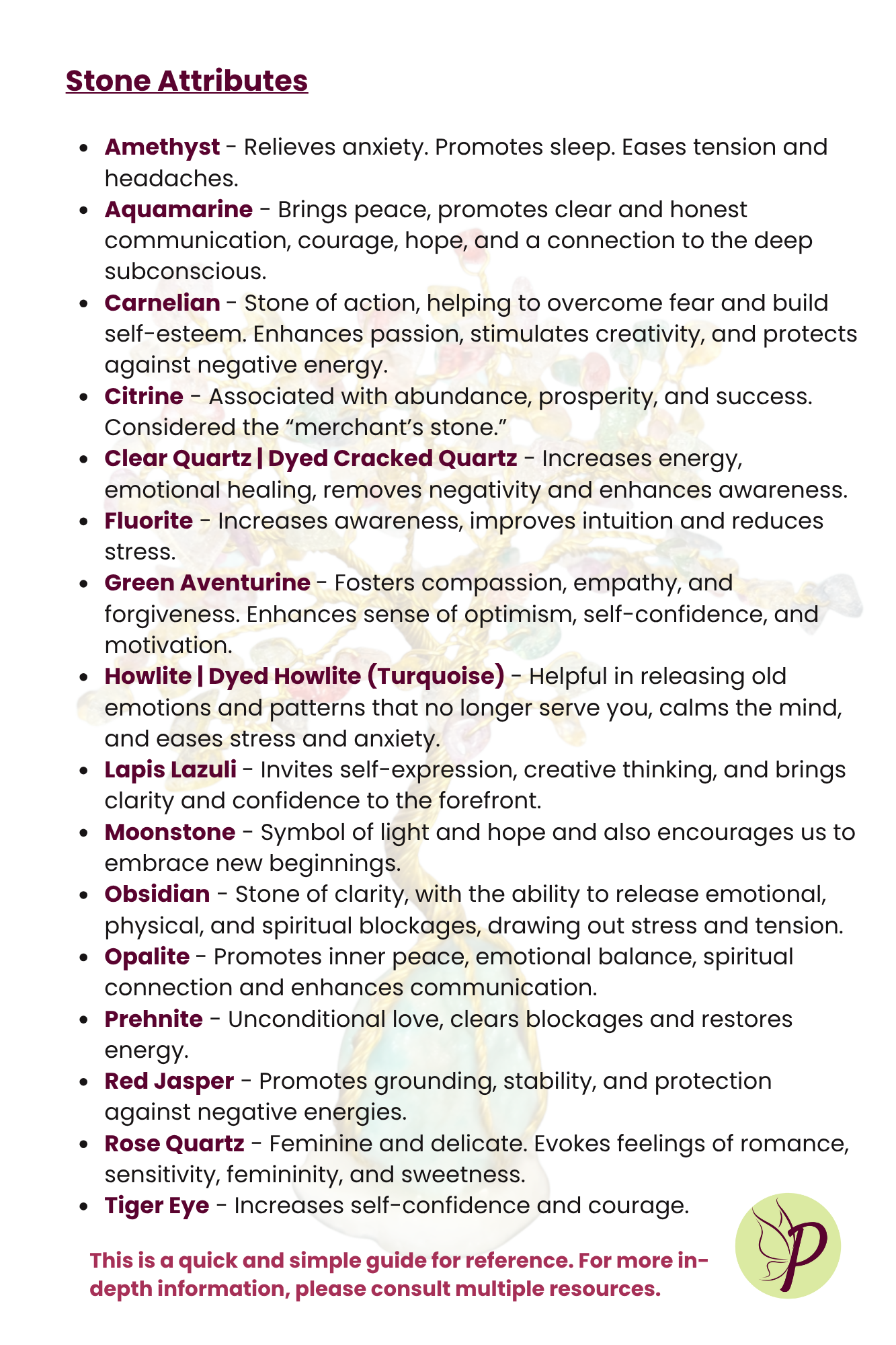 DIY Unakite Tree Kit - Premium Stones