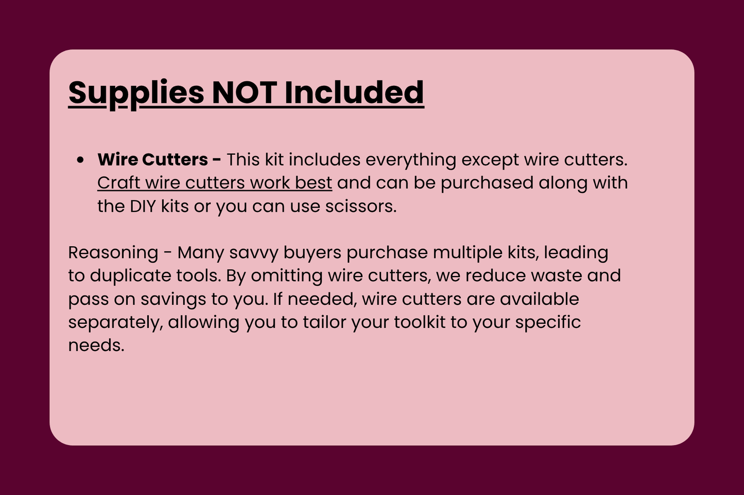 DIY Kit EXTRAS - HARDWARE