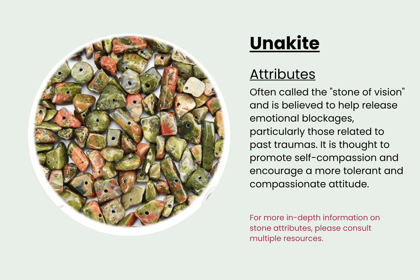 DIY Unakite Tree Kit - Premium Stones