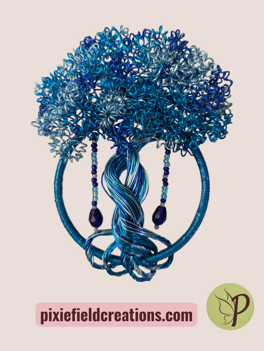 Wall Hanger (small)- Blue, Light Blue and Teal