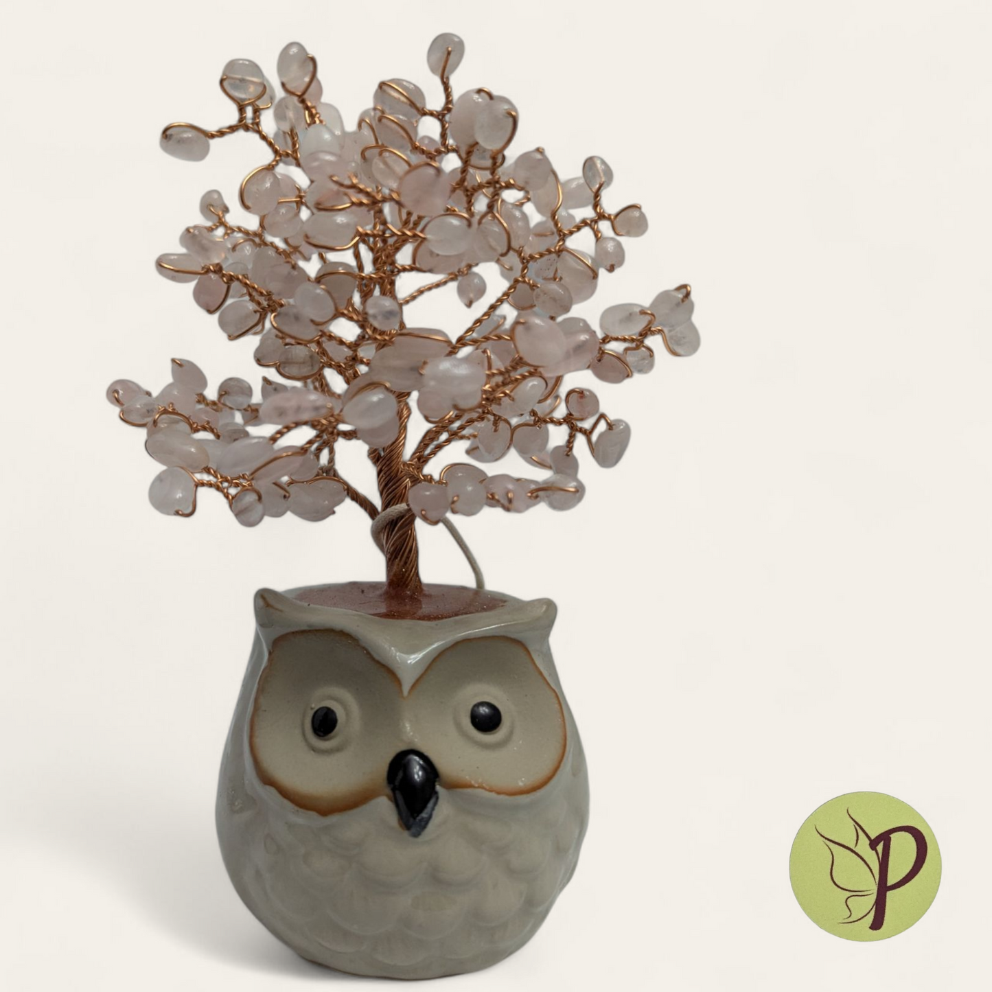 #135 - Jenny - Rose Quartz Owl