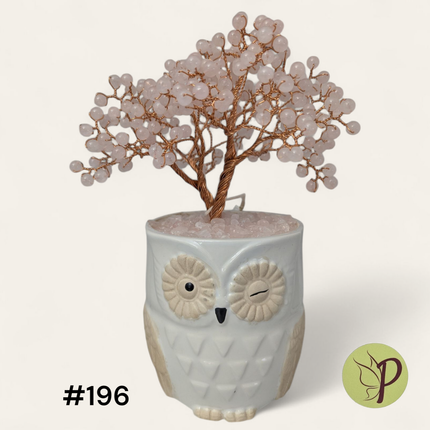 #196 - Rose Quartz Owl