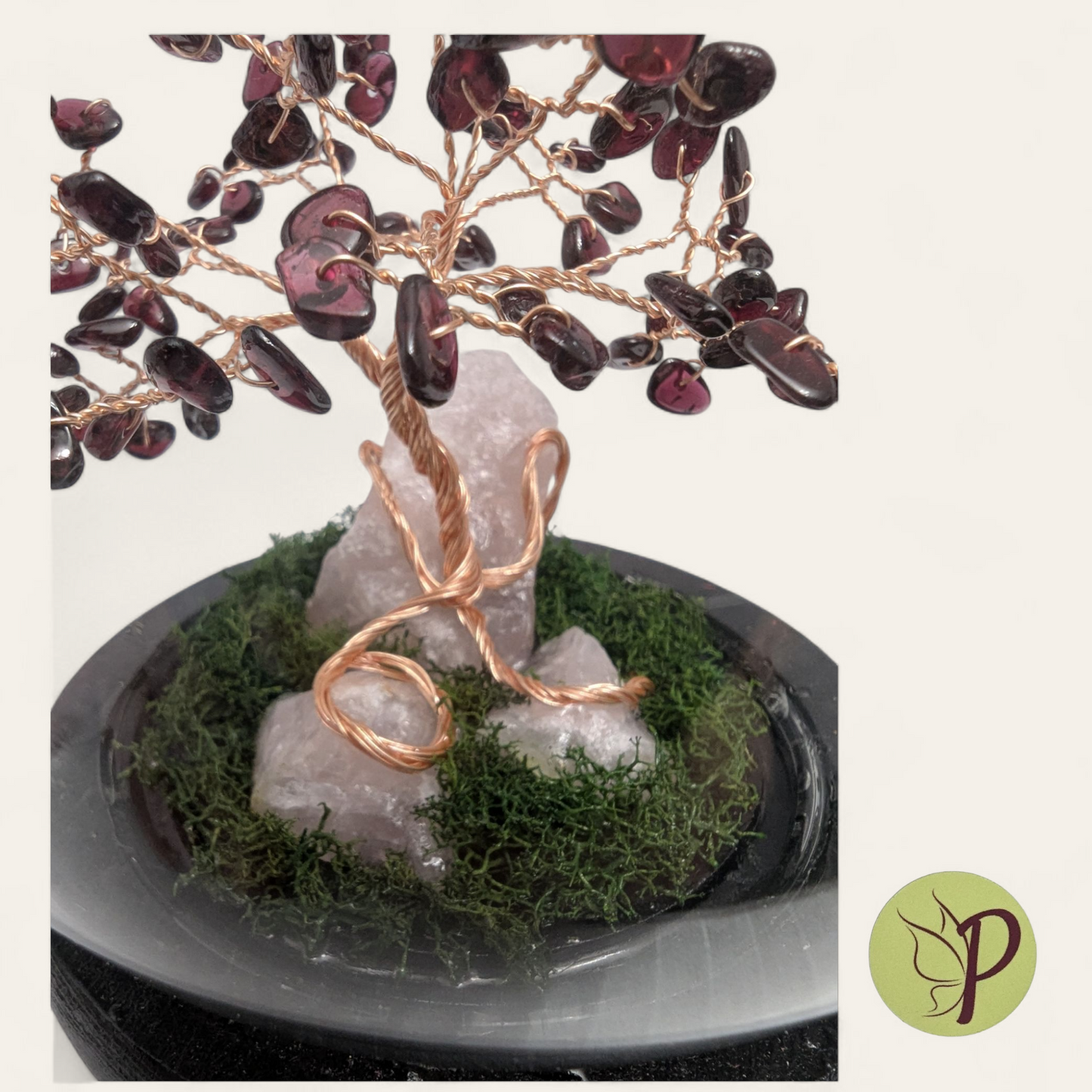 #142 - Garnet on Rose Quartz in Small Dome