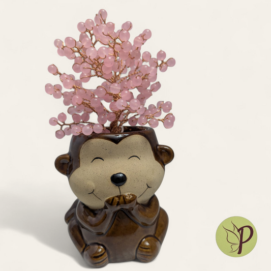 #134 - Rose Quartz Monkey