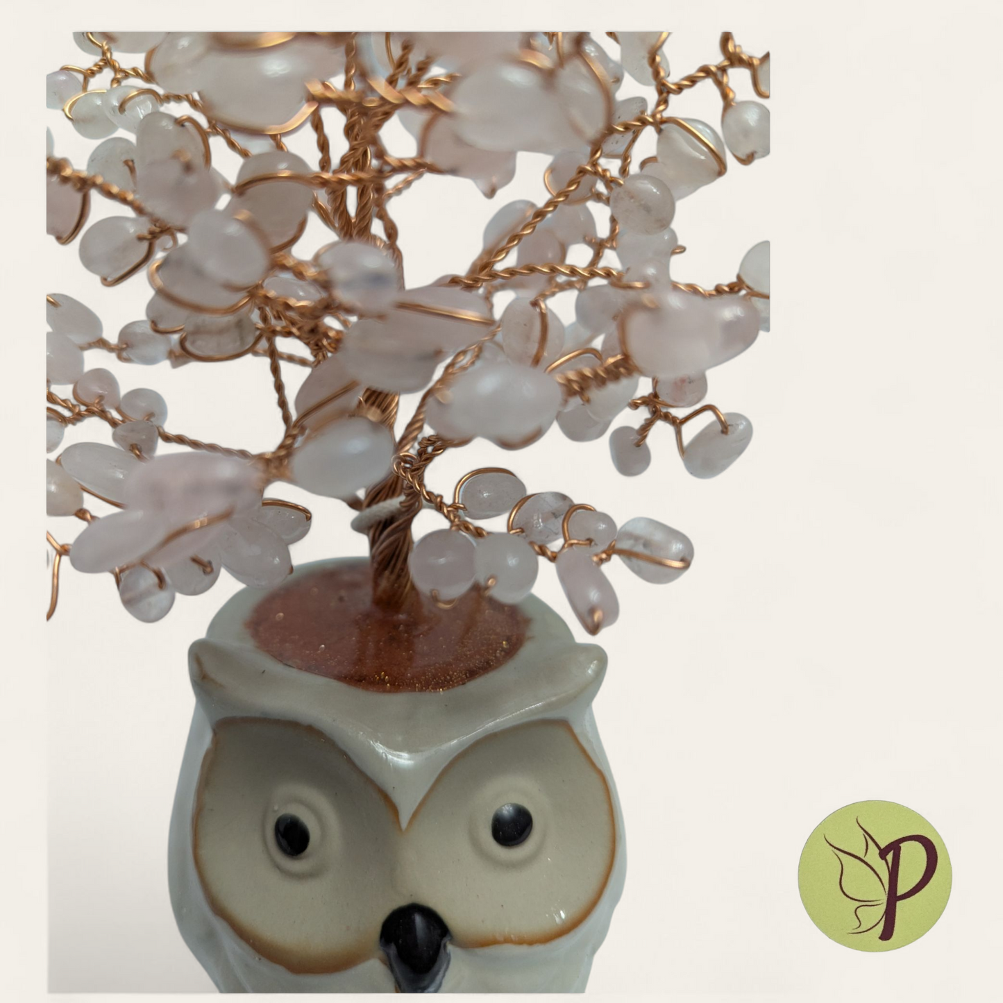 #135 - Jenny - Rose Quartz Owl