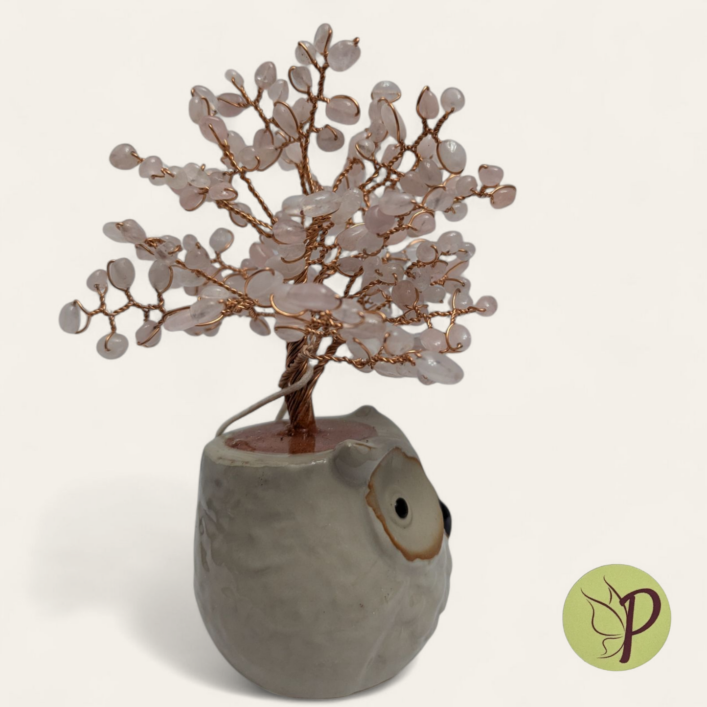 #135 - Jenny - Rose Quartz Owl